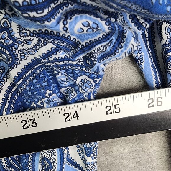 Mens Blue Cremieux Slim Fit Paisley Shirt Button Down 100% Cotton Size XL - Picture 6 of 8